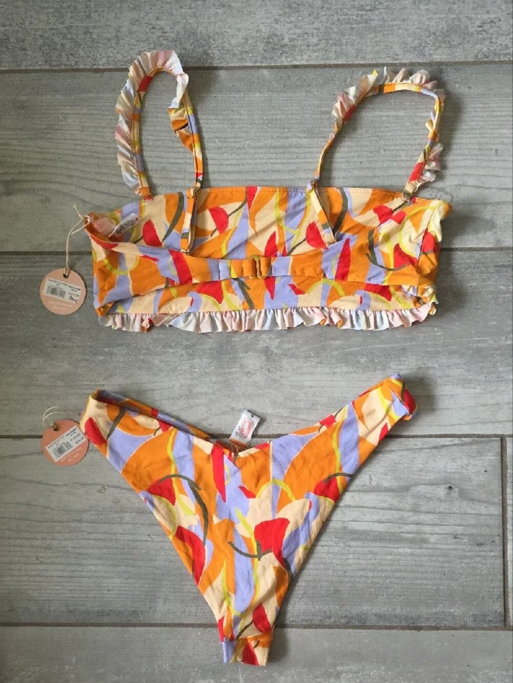🌺 NWT B Swim Valencia Bikini Set | Barbados Bandeau + Valencia V Bottom | $164